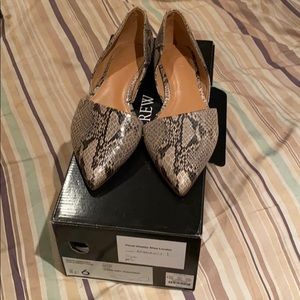 J. Crew snake skin flats EUC